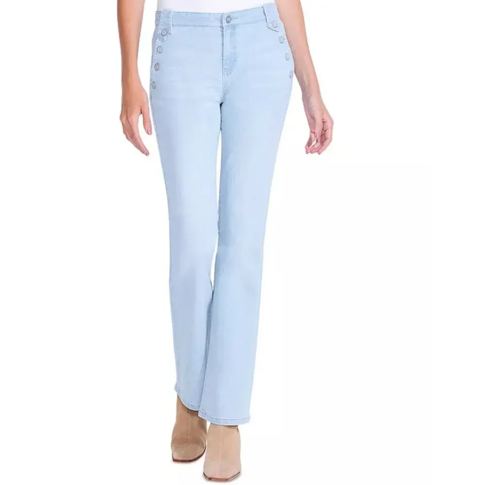 NIC+ZOE Sailor Mid-Rise Bootcut Jeans Light Wash size 29 - Picture 1 of 5